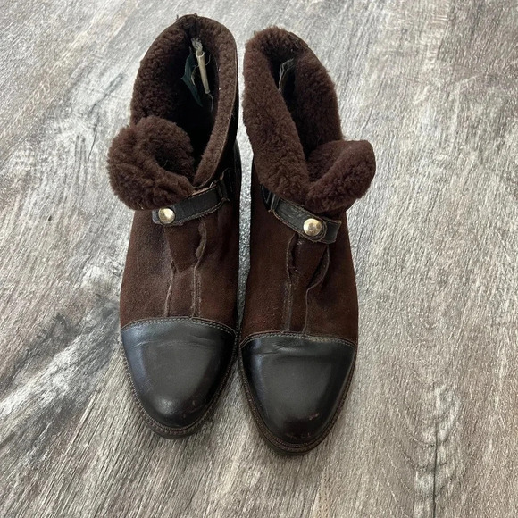 Vintage KAMOURASKA Canada Shearling Booties 9 - Picture 4 of 8